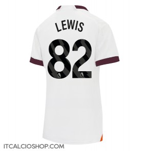 Manchester City Rico Lewis #82 Seconda Maglia Femmina 2023-24 Manica Corta